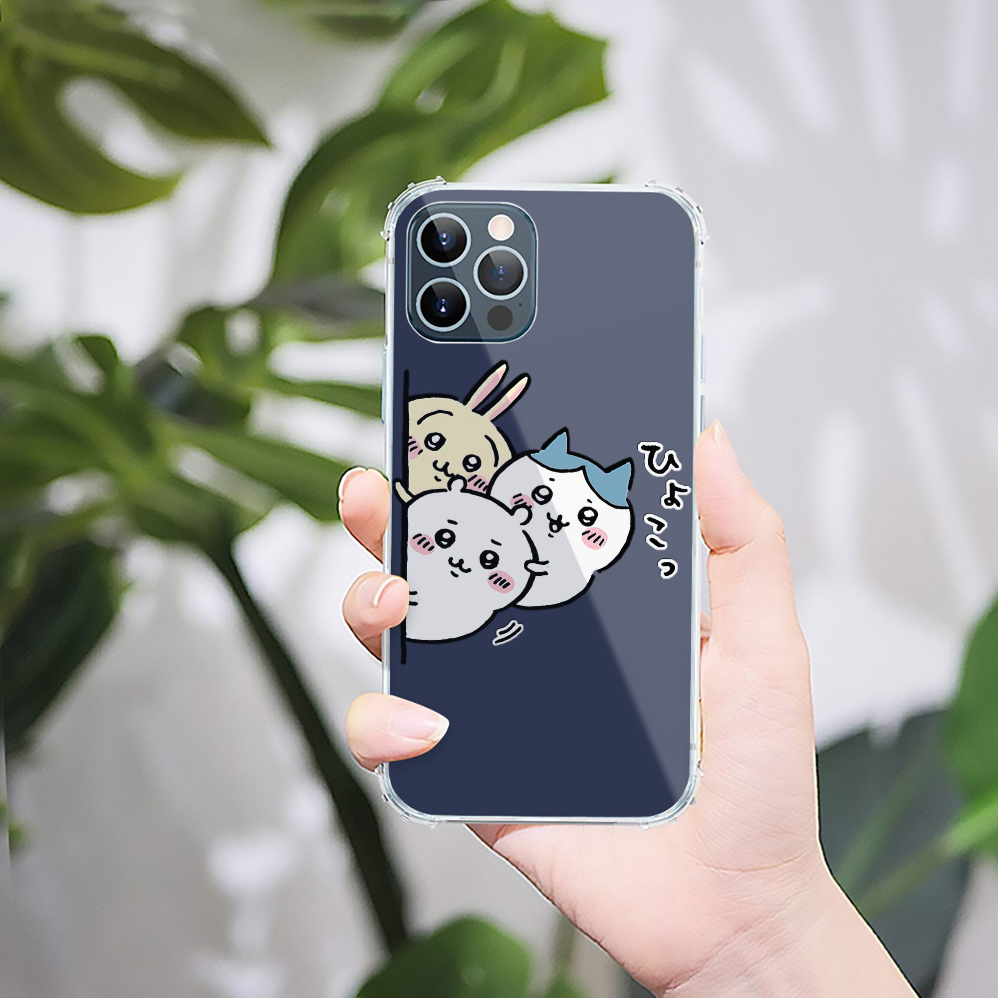 （画像用） ちいかわ うさぎ Chii-kawa usagi 【iPhone 12シリーズ対応】透明スマホケース（クリアソフトケース）